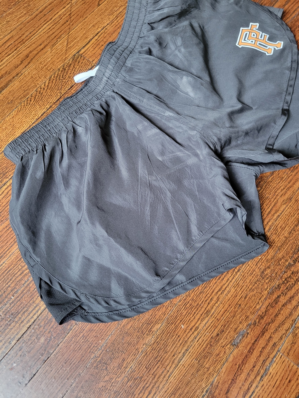 Augusta Sportswear Athletic Black Shorts Initials PF Sz Ladies M Workout Running - Picture 4 of 14